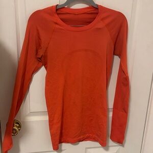 Lululemon Orange Long Sleeve Top